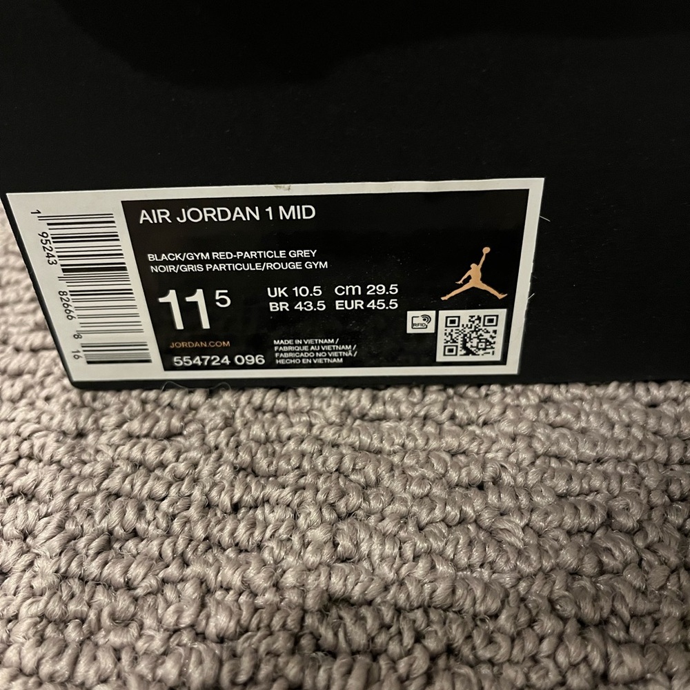 Jordan Men's Shadow Red sneakers size 11 1/2 - Picture 3 of 7